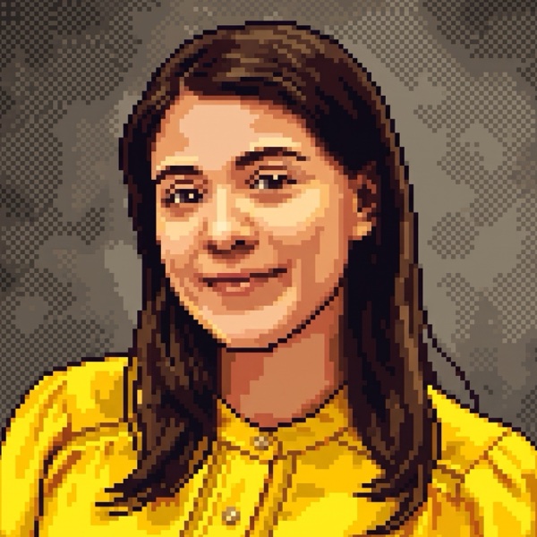 Pixel-art portrait of Ivana Sánchez Olivares